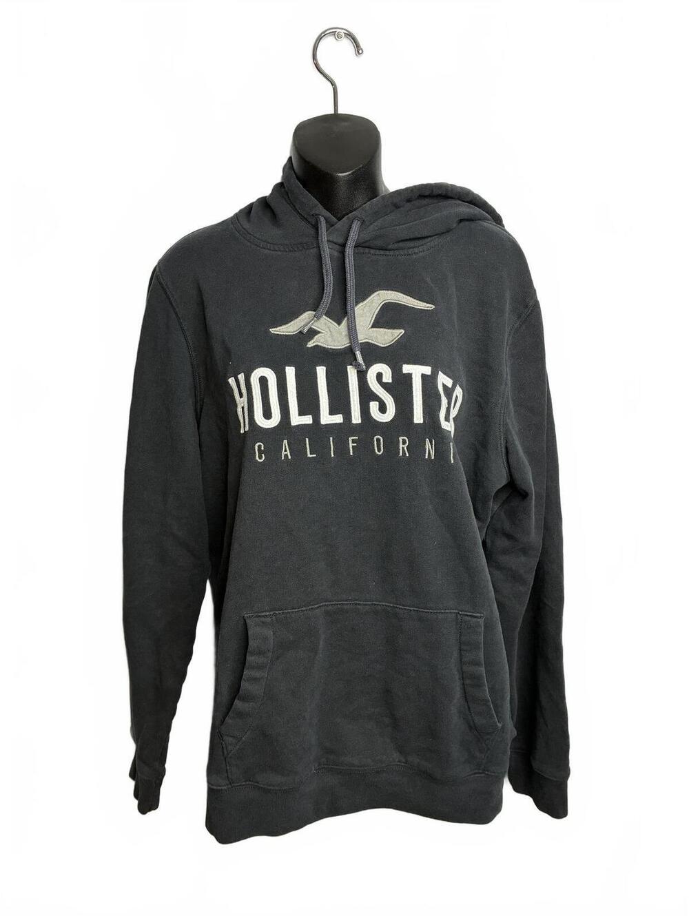 Hollister California Black Pullover Hoodie XL Kangaroo Pocket
